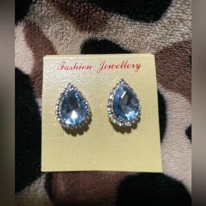 Brand New  Elegant Baby Blue Tear Drop earrings